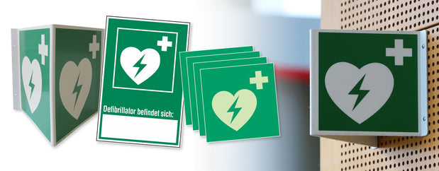 Wo sollte ein AED am besten aufgehängt werden?
