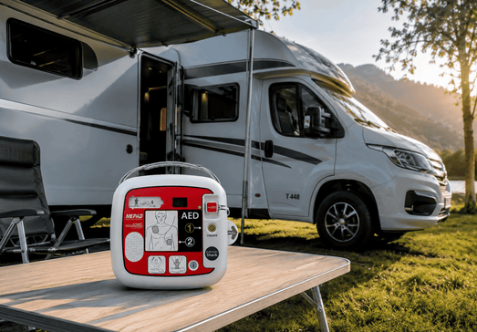 AED beim Camping: Wann ein Defibrillator im Wohnmobil sinnvoll sein kann