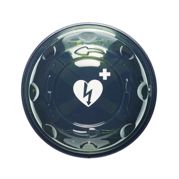 ROTAID Solid Plus – Indoor AED-Wandkasten, transparent-grün mit Alarm