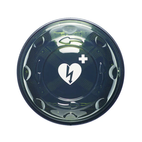 ROTAID Solid Plus – Indoor AED-Wandkasten, transparent-grün mit Alarm