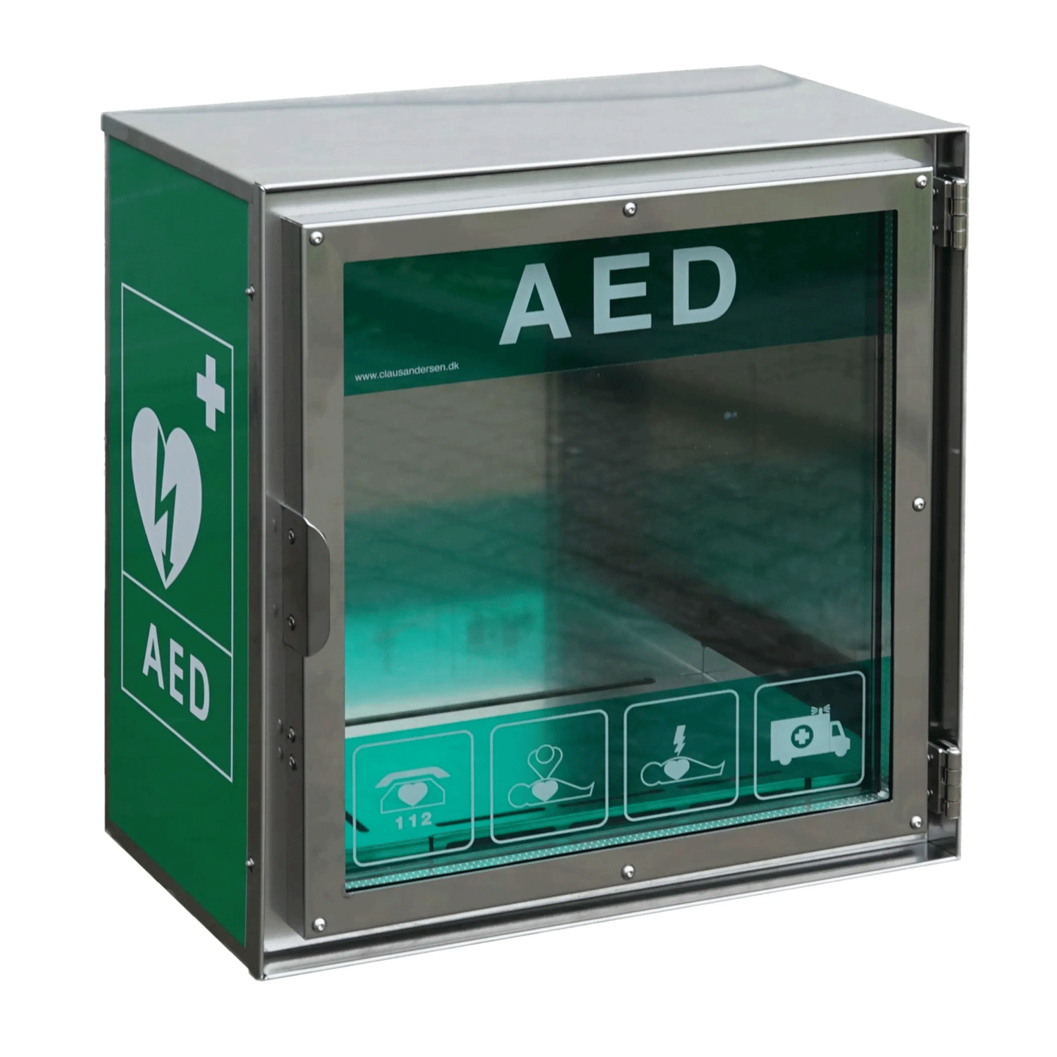 HeartGuard Protect Outdoor beheizt bis -40°C Edelstahl AED-Outdoorschrank