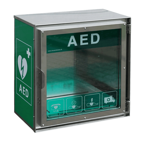 HeartGuard Protect Outdoor beheizt bis -20°C Edelstahl AED-Outdoorschrank