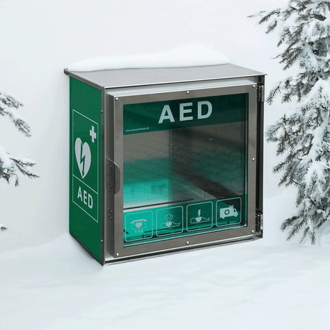 HeartGuard Protect Outdoor beheizt bis -20°C Edelstahl AED-Outdoorschrank