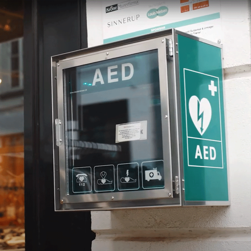 HeartGuard Protect Outdoor beheizt bis -40°C Edelstahl AED-Outdoorschrank