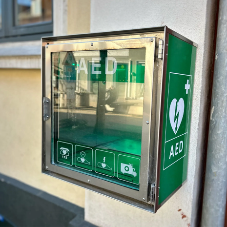 HeartGuard Protect Outdoor beheizt bis -40°C Edelstahl AED-Outdoorschrank