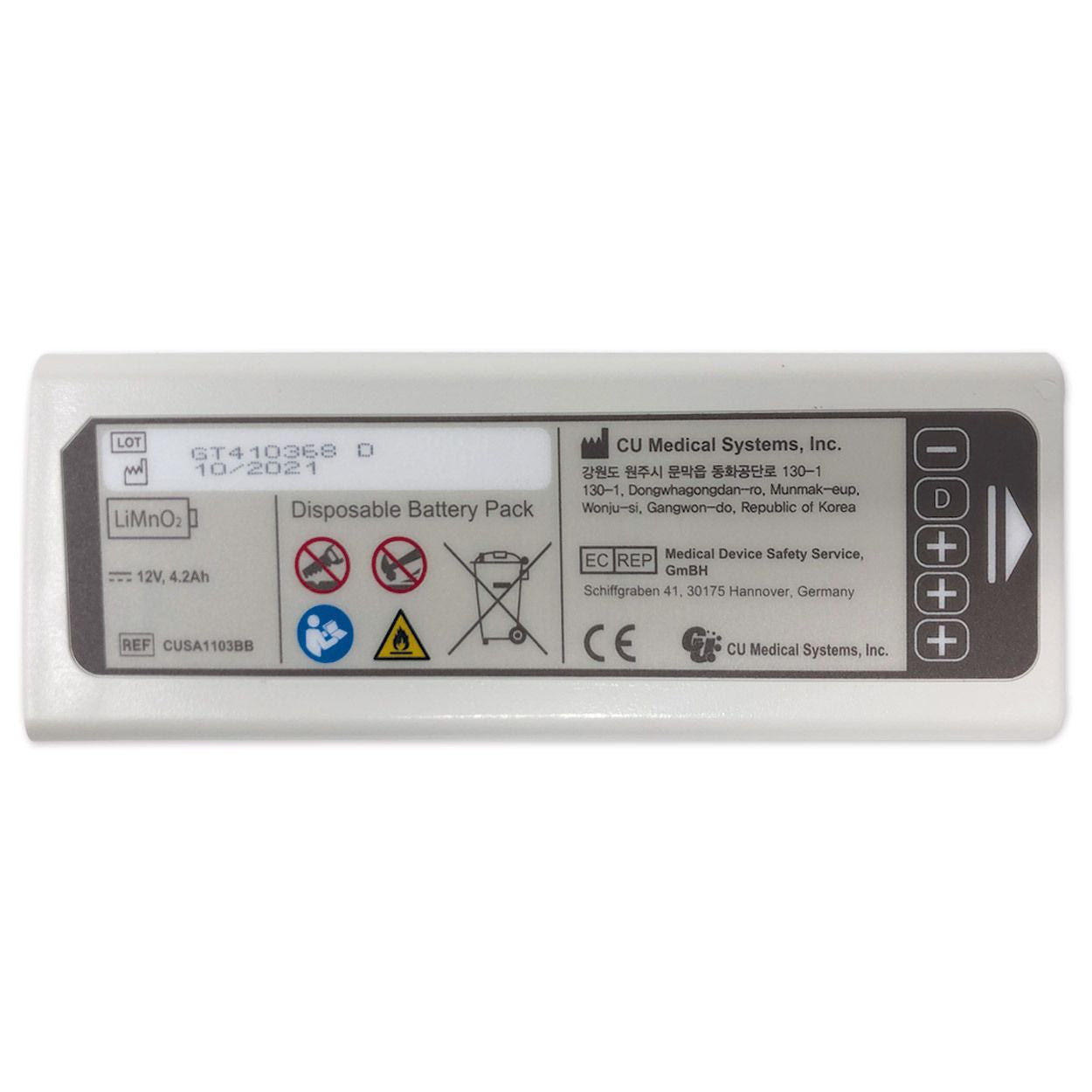 CU Medical Batterie für ME PAD Defibrillator