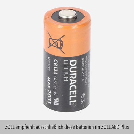 Duracell Lithium CR123 3V Batterie für ZOLL AED Plus, 10er Pack