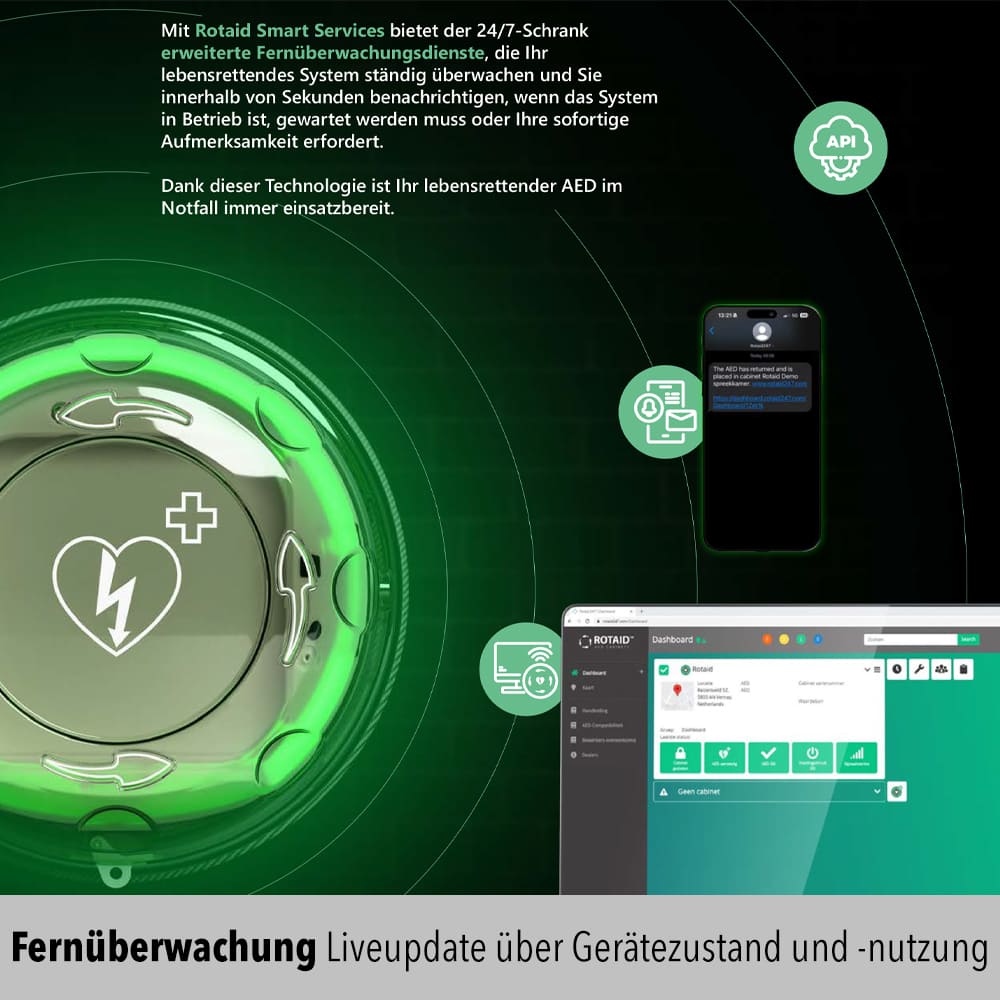 Rotaid 24/7 Connected AED-Wandschrank