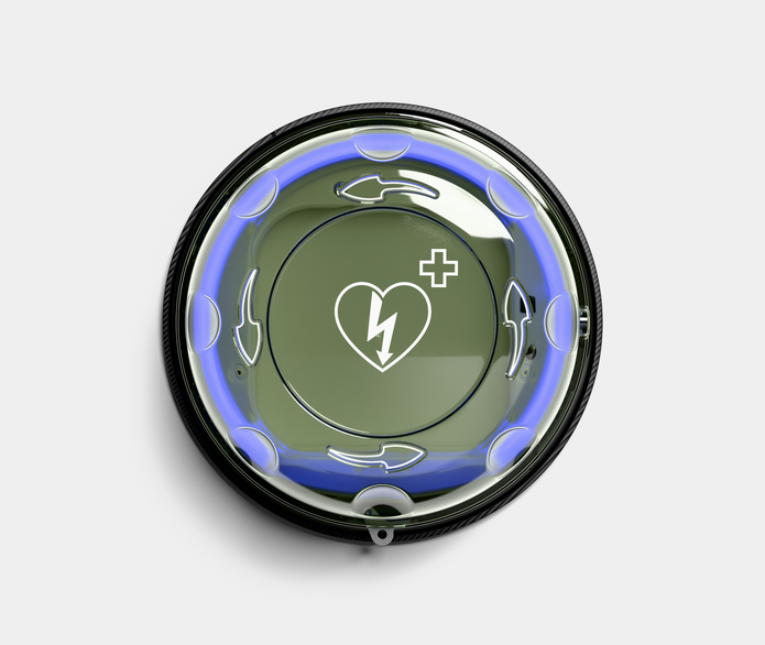 Rotaid Solid Plus mit Alarm Indoor AED-Wandkasten