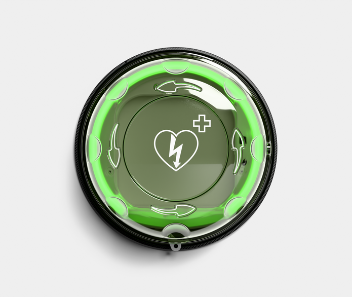Rotaid Solid Plus mit Alarm Indoor AED-Wandkasten