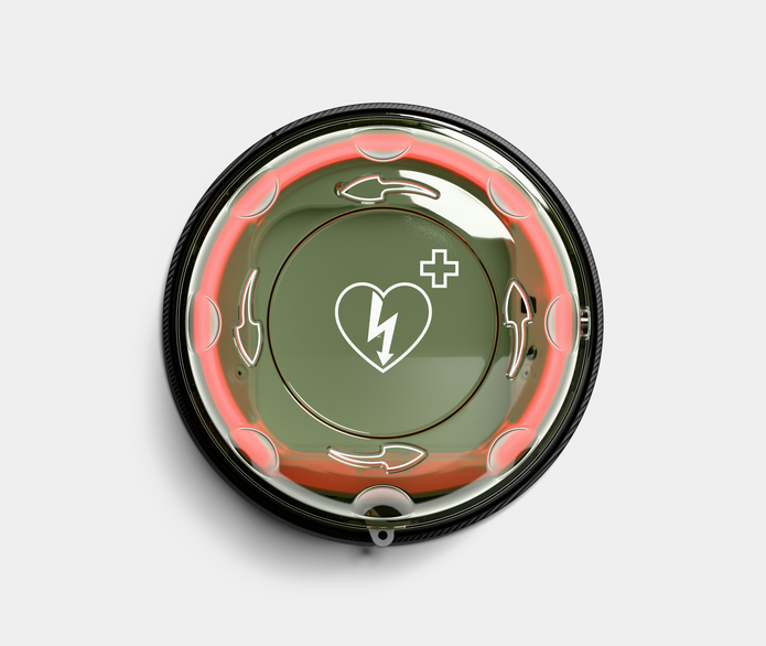 Rotaid Solid Plus mit Alarm Indoor AED-Wandkasten