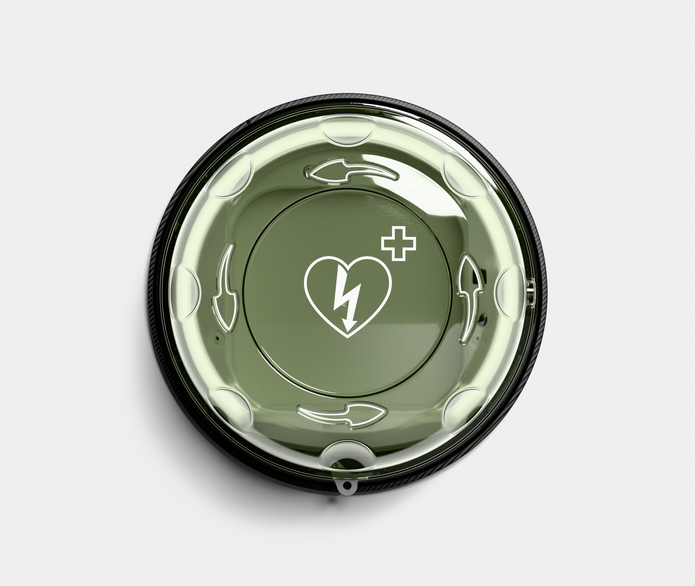 Rotaid Solid Plus mit Alarm Indoor AED-Wandkasten