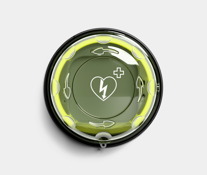 Rotaid Solid Plus mit Alarm Indoor AED-Wandkasten