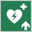 AED Hinweisaufkleber Pfeil oben