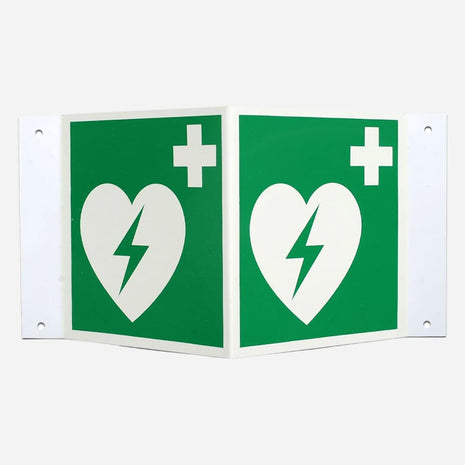 AED-Winkelschild